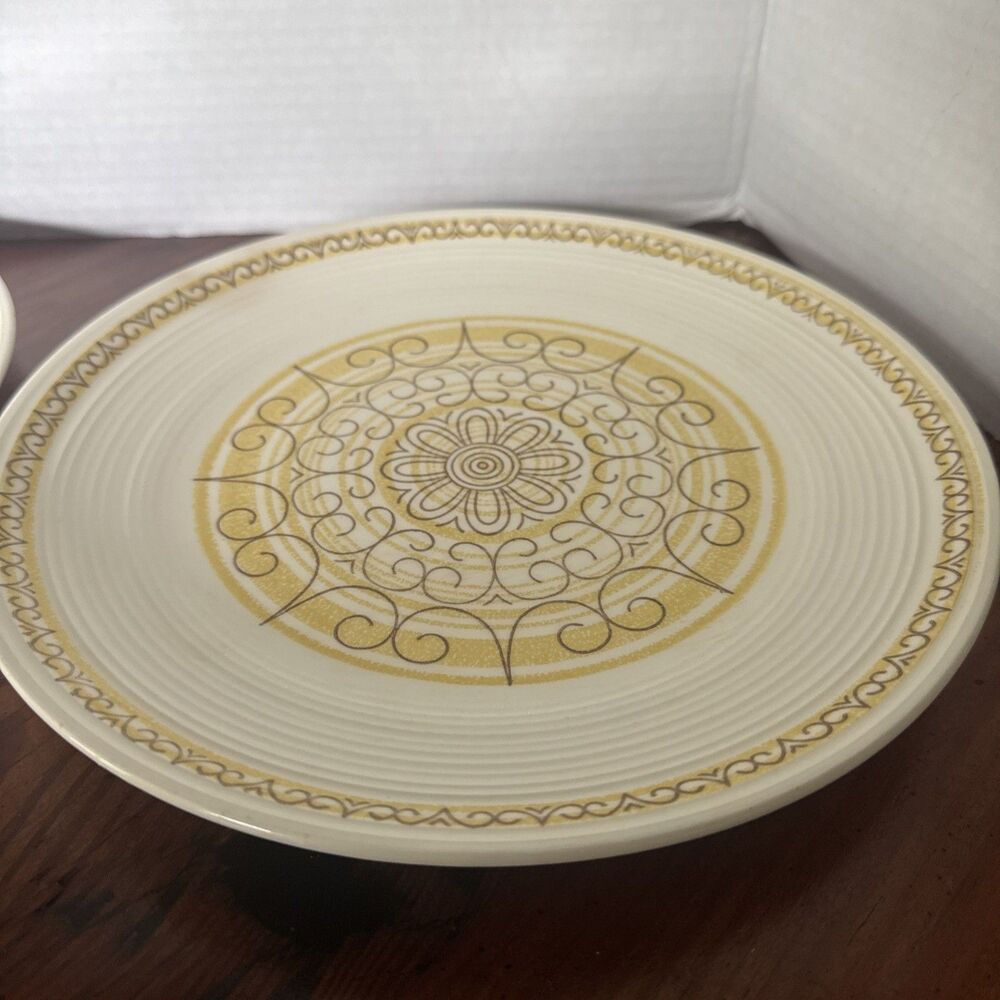 Vintage Max Schonfeld Sierra 10" Dinner Plates Ironstone Set Of 2 USA